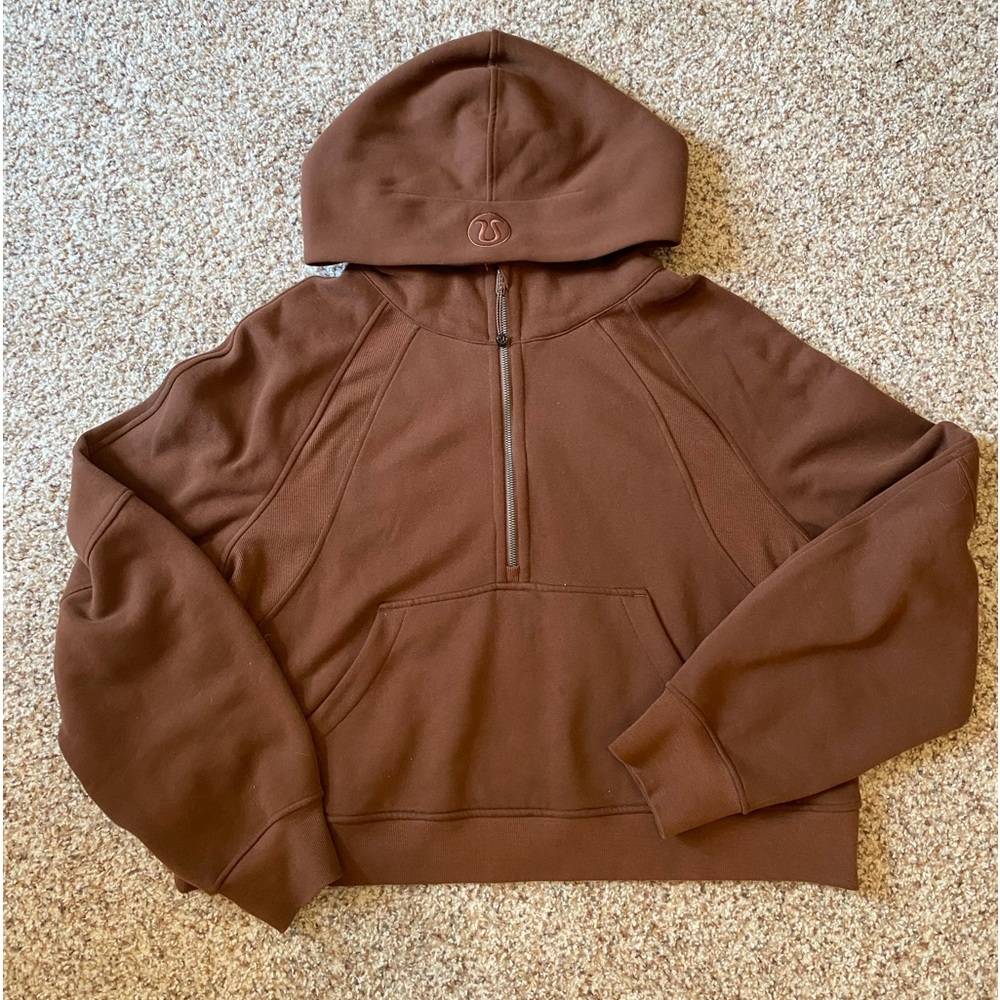 Lululemon Scuba Oversized Half-Zip Hoodie - Roasted Brown